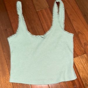 Cute green crop top with bow